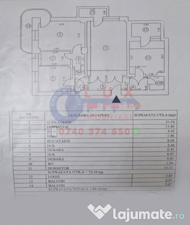 ID 3573 Apartament 3 camere LA CHEIE- Strada Babadag ULTRACENTRAL