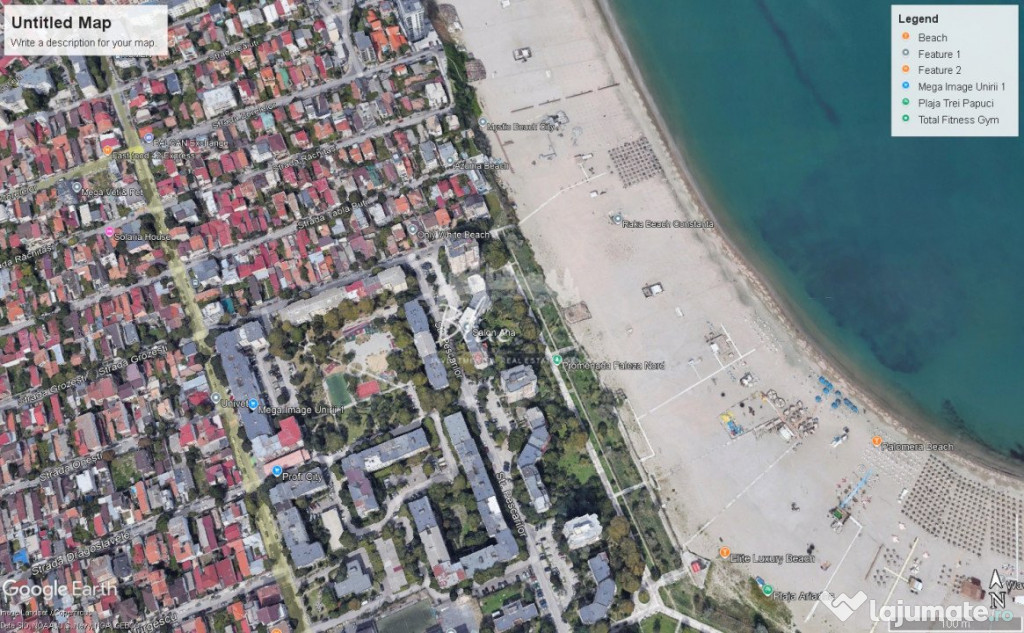 Teren Faleza Nord 305 mp cu deschidere 12 m 