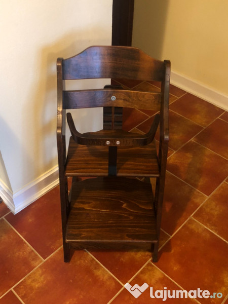 Scaun masa copii lemn masiv 