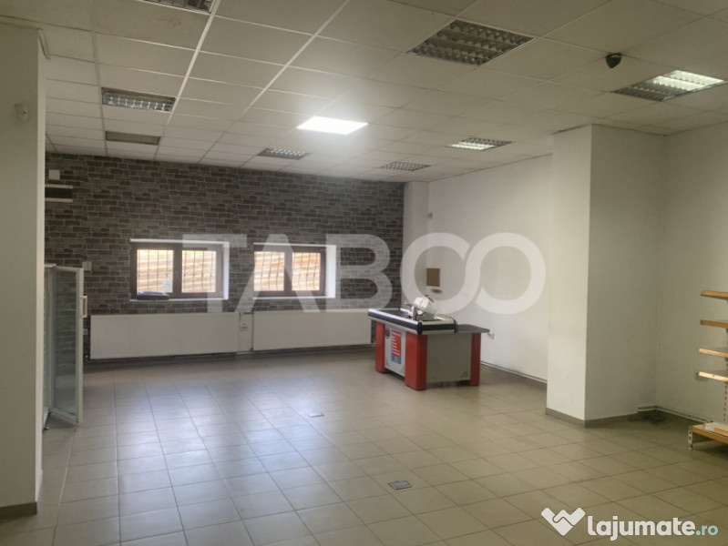 Spatiu comercial de inchiriat 90 mpu curte 35 mp in Poplaca 