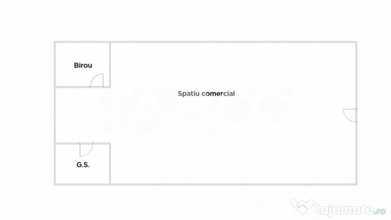 Spatiu comercial de vanzare 79 mpu 2 incaperi zona Turnisor 