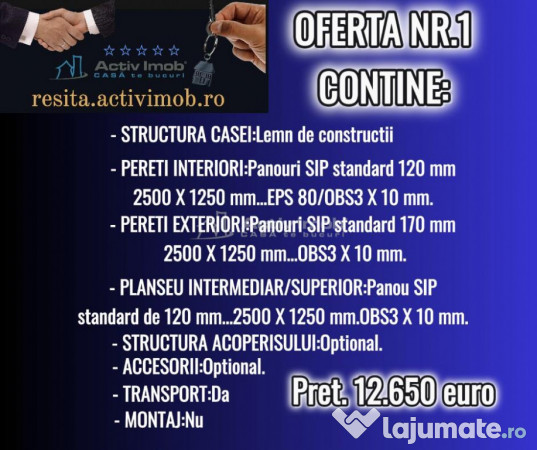 Case din lemn 115 Mp. in tot Jud. Timis 