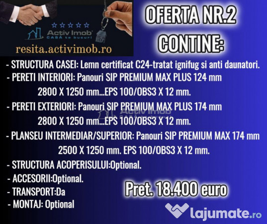 Case din lemn 115 Mp. in tot Jud. Timis 