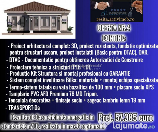 Case din lemn 115 Mp. in tot Jud. Timis 