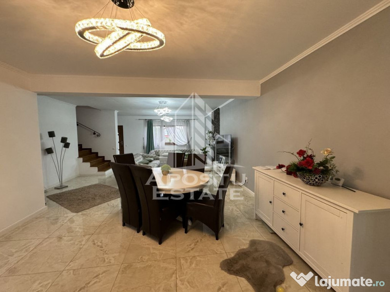 Duplex cu 4 camere si gar, P+1+M,mobilat si utilat, utili...