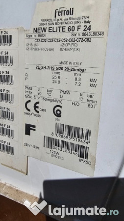 Centrala termica cu boiler inclus Ferroli New Elite 60F24 de 24Kw 