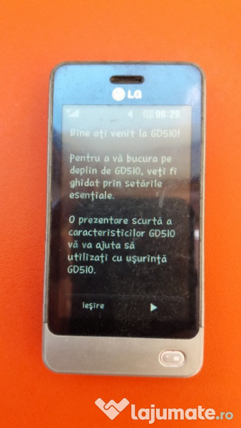 Telefon.Telefoane.Mobil.Colectie.LG GD 510.La Liber.Necodat + Baterie 