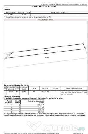 Proprietar Aroneanu Rediu Aldei teren 10500mp