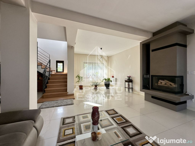 Vila moderna cu 6 camere si 2 garaje, teren 750 mp, Dumbr...