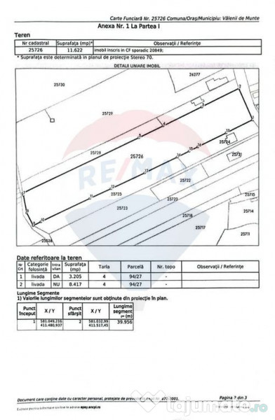 Teren intravilan 11.500 mp – Strada Cismari Vălenii ... 
