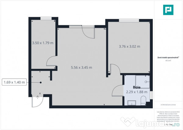 Apartament cu 2 camere în bloc nou 