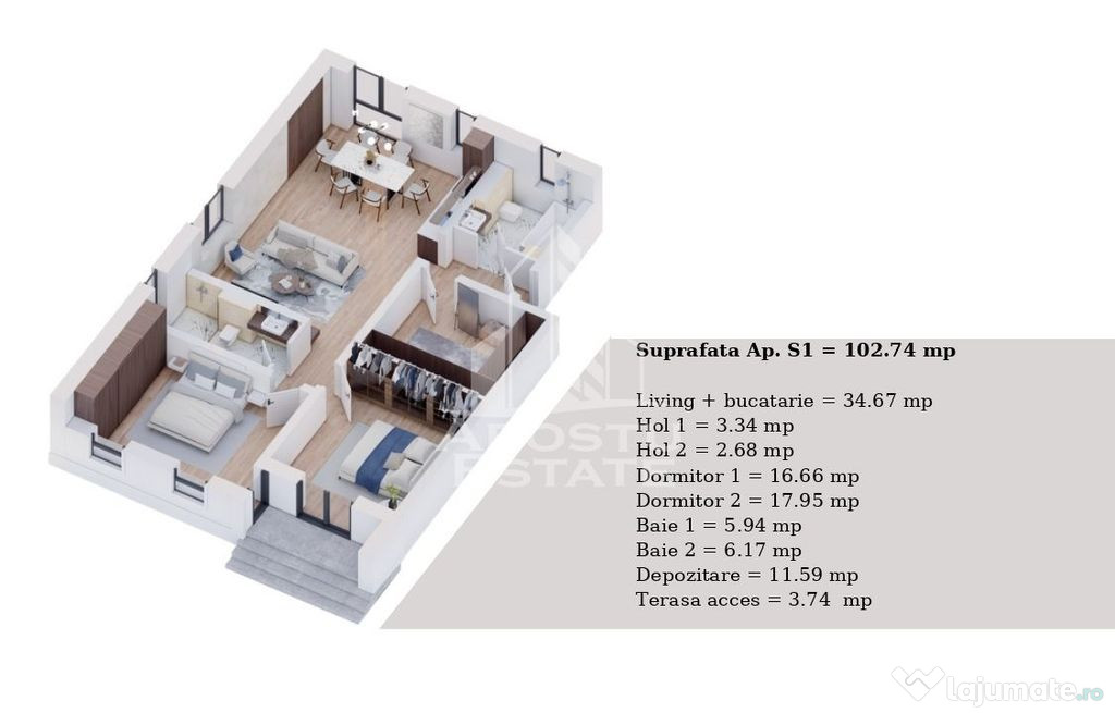 Bloc nou cu 8 apartamente, finalizare iulie 2026, zona Me...