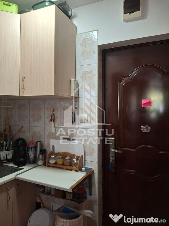 Garsoniera in zona Buziasului, 20 mp, bloc izolat 