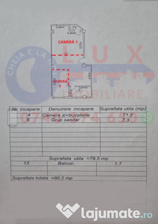 ID 3623 DE VÂNZARE Apartament 3 camere - CARTIER C5 