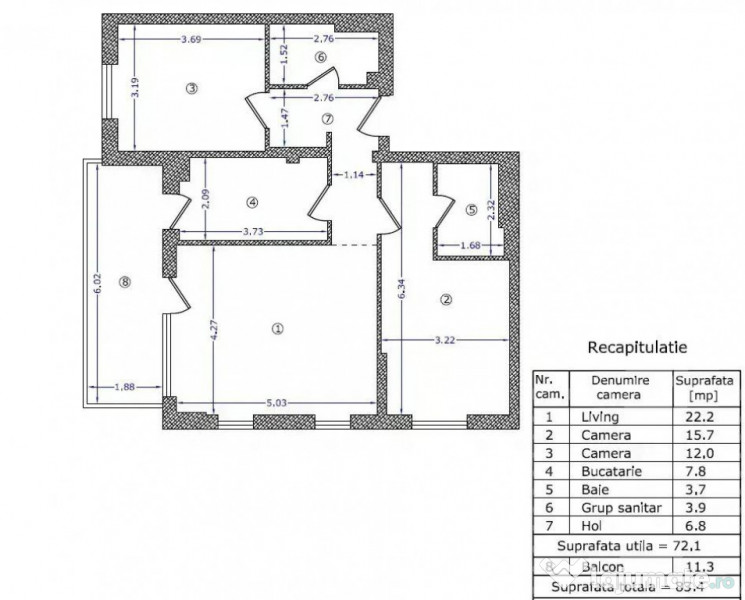 Apartament cu 3 camere The Suburb Buftea 
