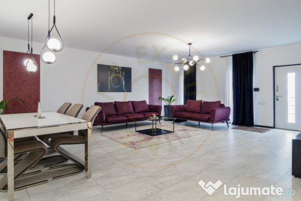 Casă superbă pe parter cu piscină, foișor și 1.000 mp t 