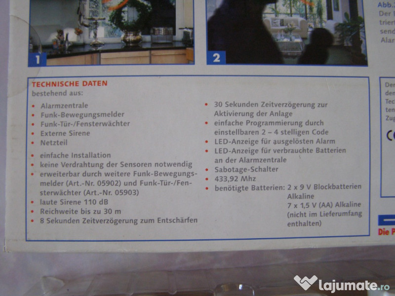 Sistem de alarma combinat pentru usi si ferestre