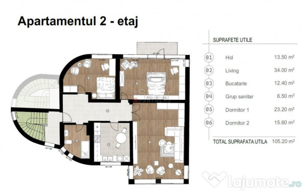 Apartament deosebit intr-o vila situata pe Dealul Cetății 
