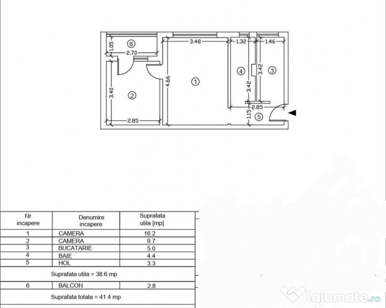 Apartament 2 camere zona Tomis III