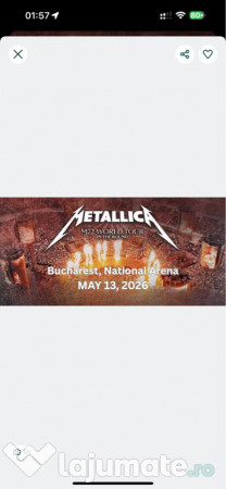 Bilete Concert Metalică