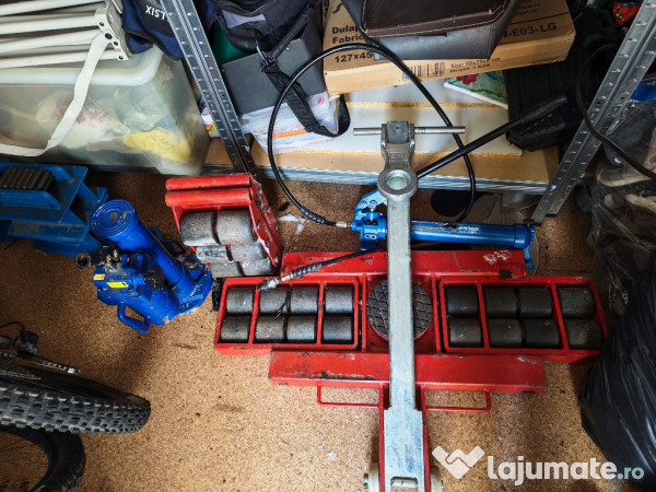 Sistem role transportoare si cric hidraulic 