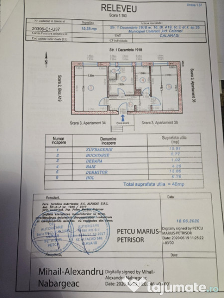 APARTAMENT DE VANZARE CU 2 CAMERE 