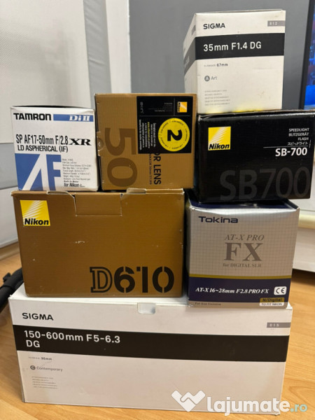 Kit foto complet Nikon, Sigma, Tamron & Tokina — Nou 