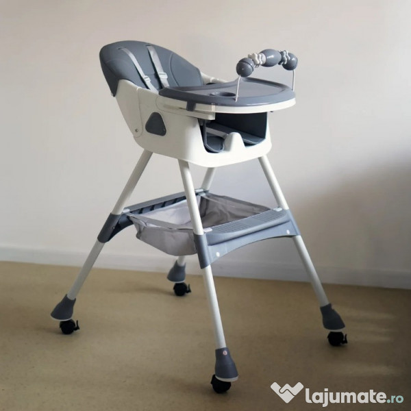 Scaun de masa si joaca pentru copii Kinderplay Gri 