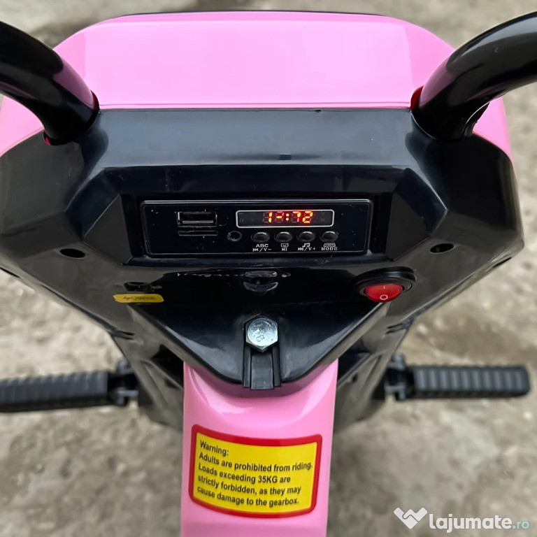 Tricicleta electrica pentru copii Kinderauto Slider 360 12V Pink