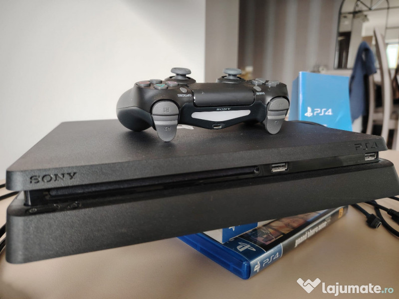 Consola PlayStation 4 Black 500Gb Slim (f. putin folosita, ca noua) 