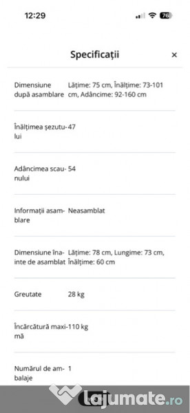 Fotoliu extensibil masaj 
